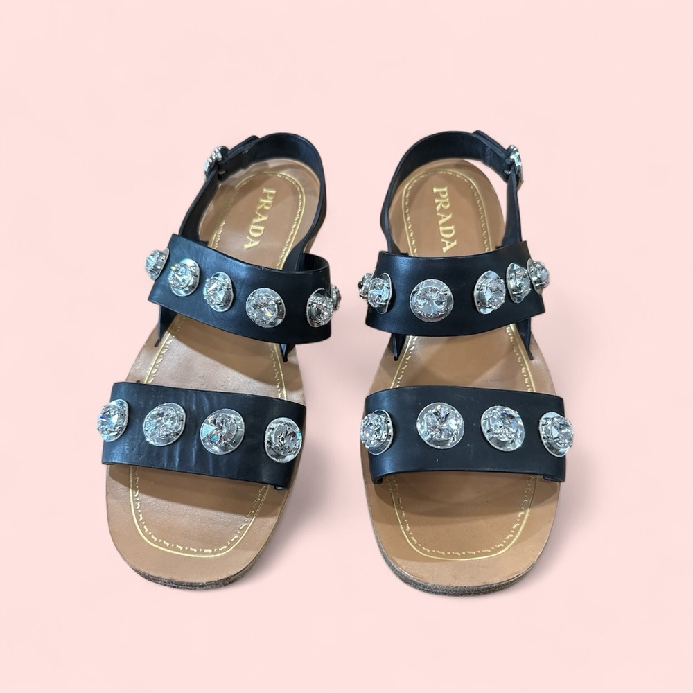 Prada Black Flats with Elegant Design